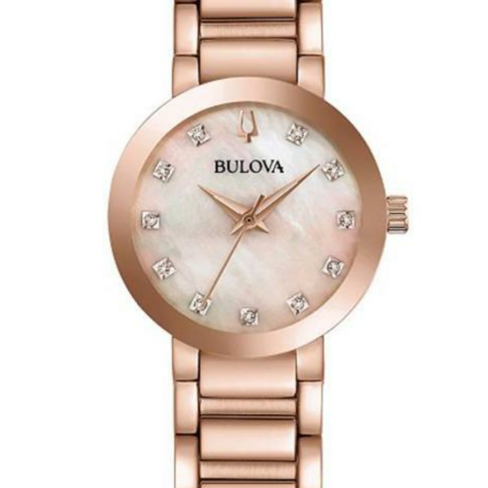 Rose gold bulova watch